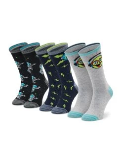 Ολοκαίνουργιο ⭐ Skechers Ψηλές Κάλτσες Σετ ψηλές κάλτσες παιδικές 3 τεμαχίων SK41060/5801 Έγχρωμο ⭐