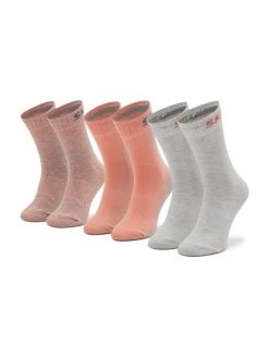 Φτηνός 🥰 Skechers Ψηλές Κάλτσες Σετ ψηλές κάλτσες παιδικές 3 τεμαχίων SK41053 Ροζ 💯