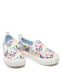 Αγορά 😀 Skechers Μοκασίνια Πάνινα παπούτσια Drippin Love 314978L/WMLT Λευκό 😀 -Παπούτσια παιδικά unnamed file 276