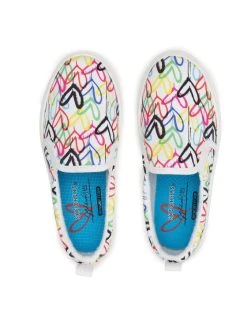 Αγορά 😀 Skechers Μοκασίνια Πάνινα παπούτσια Drippin Love 314978L/WMLT Λευκό 😀 -Παπούτσια παιδικά unnamed file 277
