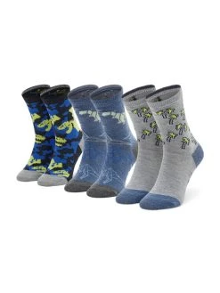 ΧΟΝΔΡΙΚΟ ΕΜΠΟΡΙΟ 💯 Skechers Ψηλές Κάλτσες Σετ ψηλές κάλτσες παιδικές 3 τεμαχίων SK-SK41078 Έγχρωμο ✔️